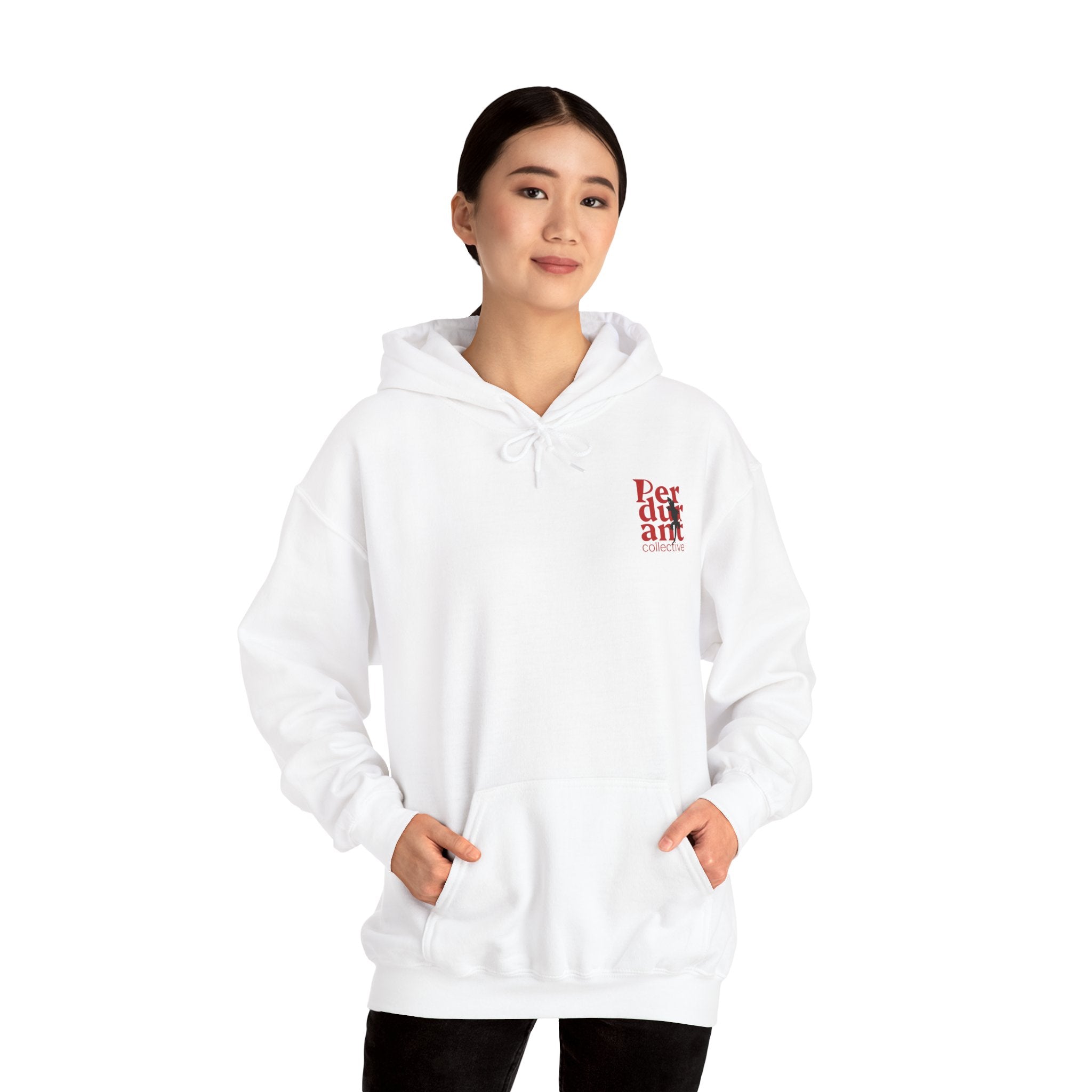 Perdurant Collective Footprint Hoodie - Light Minimal Unisex Graphic Hoodie