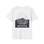 Mont Blanc Topographic T-Shirt - Light Unisex Mountain Relief Tee