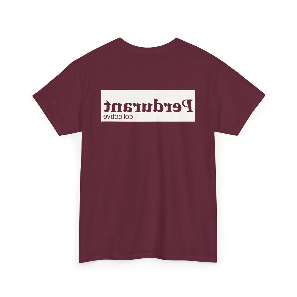 Perdurant Collective Outline Logo T-Shirt - Dark Minimal Unisex Graphic Tee