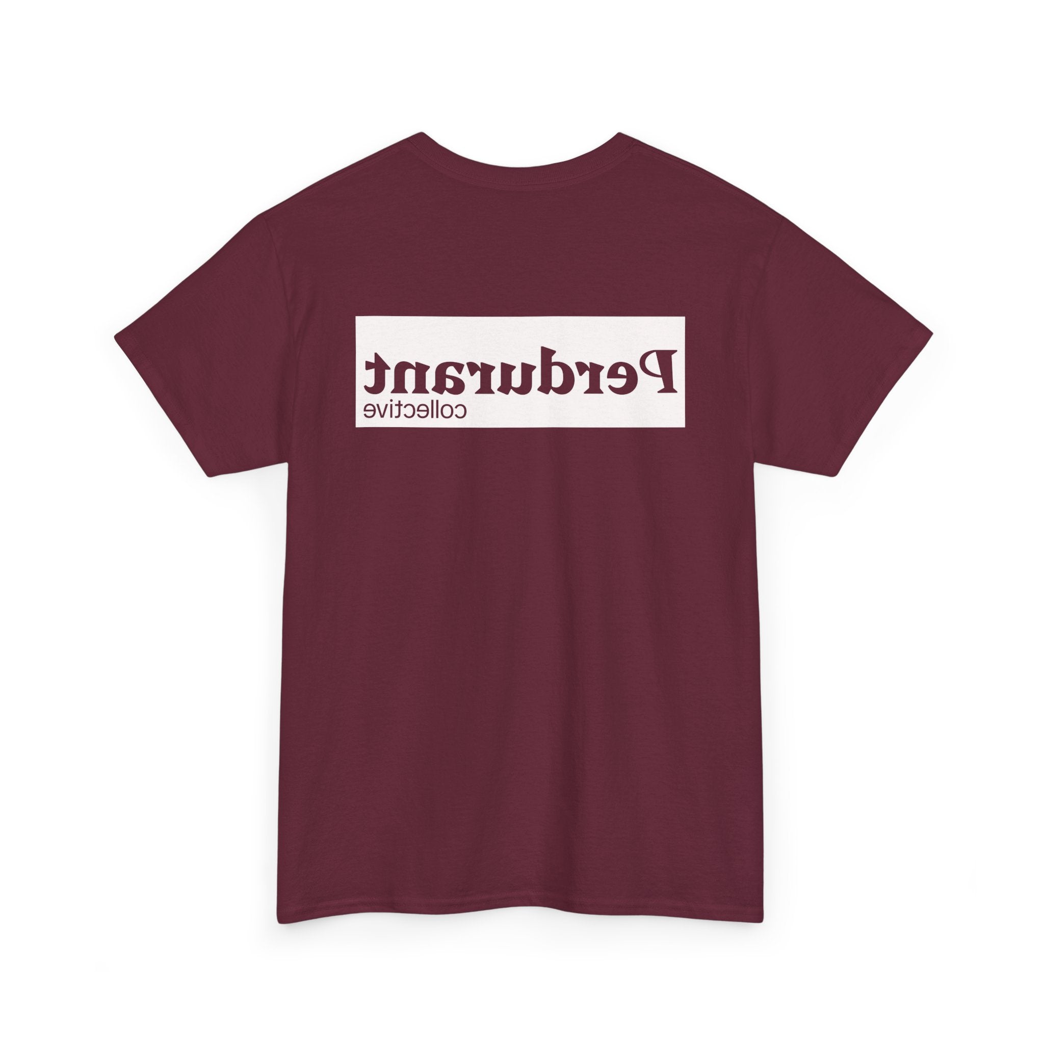 Perdurant Collective Outline Logo T-Shirt - Dark Minimal Unisex Graphic Tee