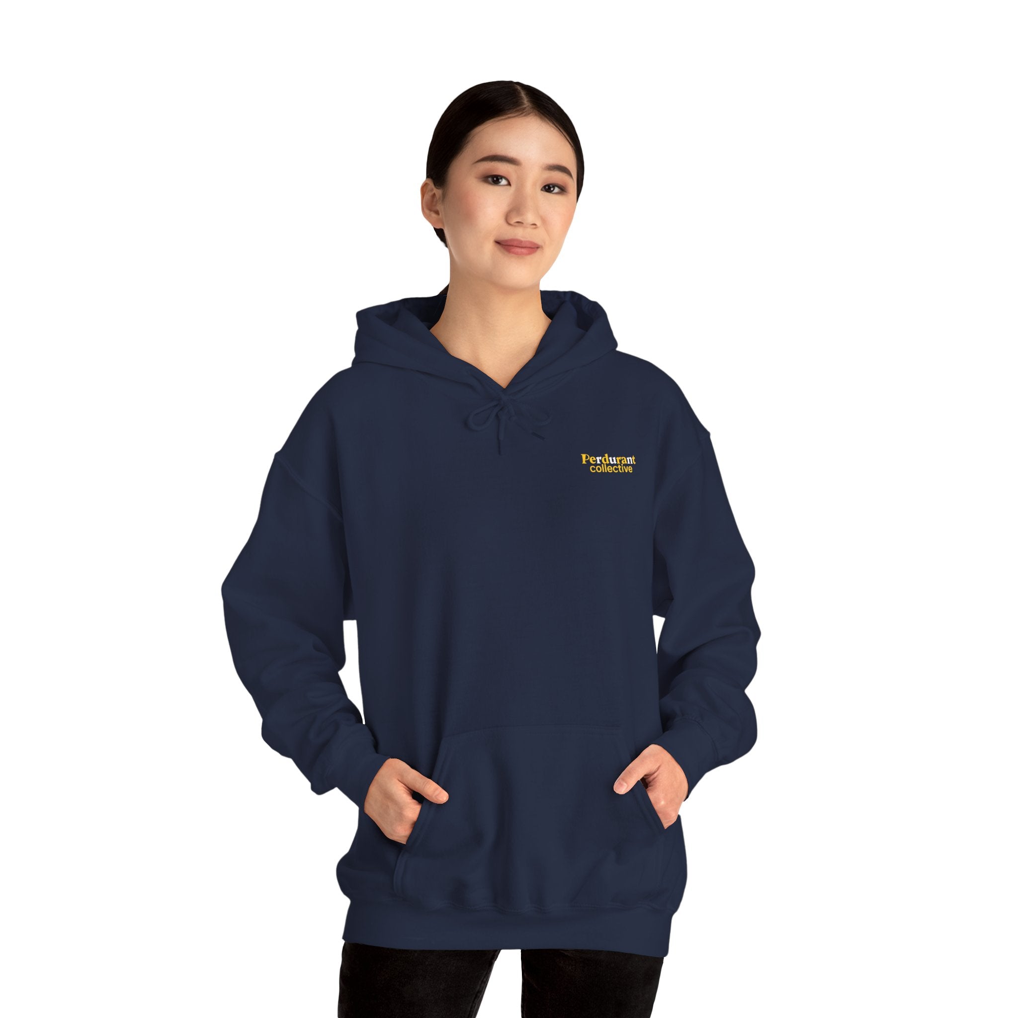 Perdurant Collective RUN RUN RUN Hoodie - Dark Athletic Unisex Graphic Pullover for Runners