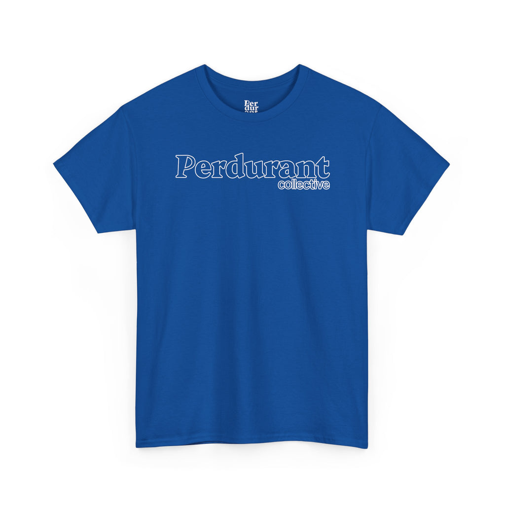 Perdurant Collective Outline Logo T-Shirt - Dark Minimal Unisex Graphic Tee