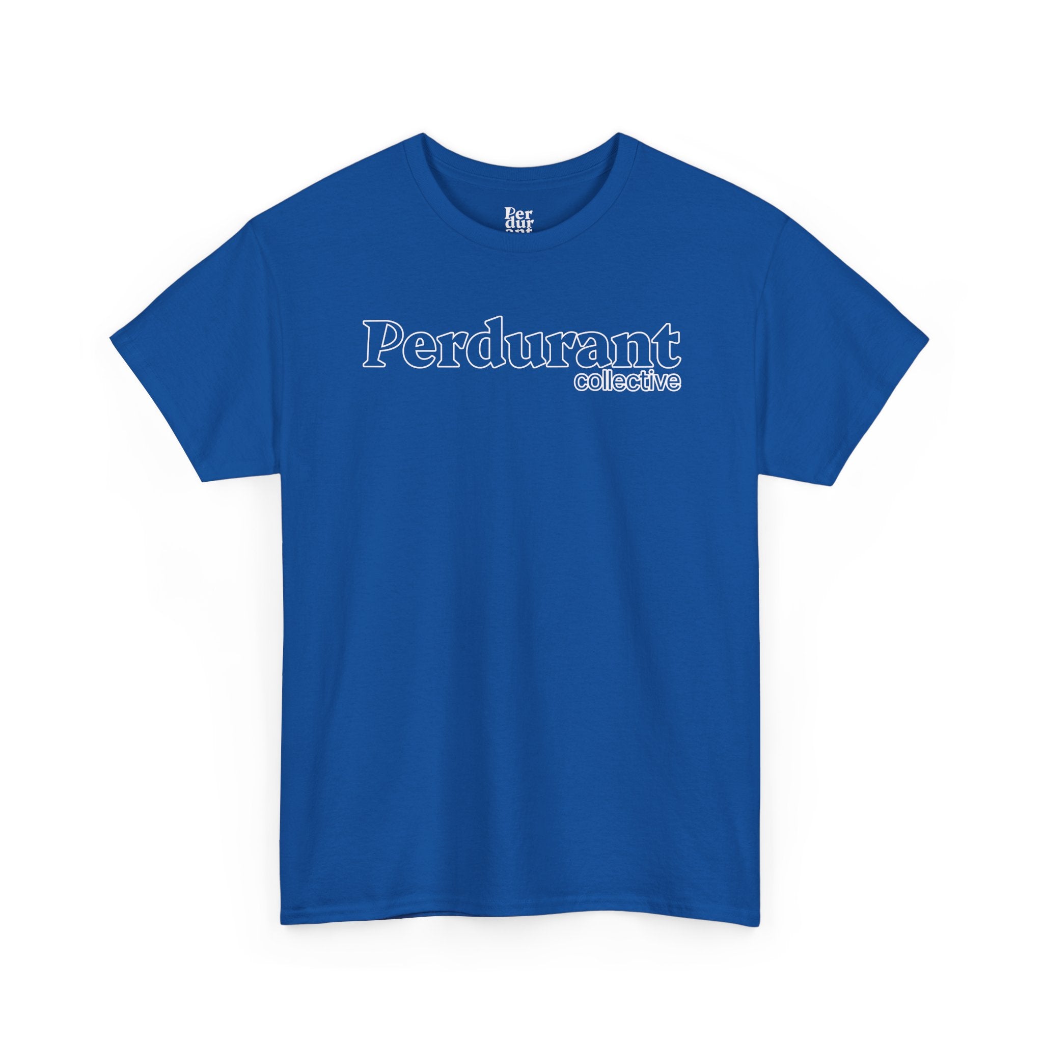 Perdurant Collective Outline Logo T-Shirt - Dark Minimal Unisex Graphic Tee