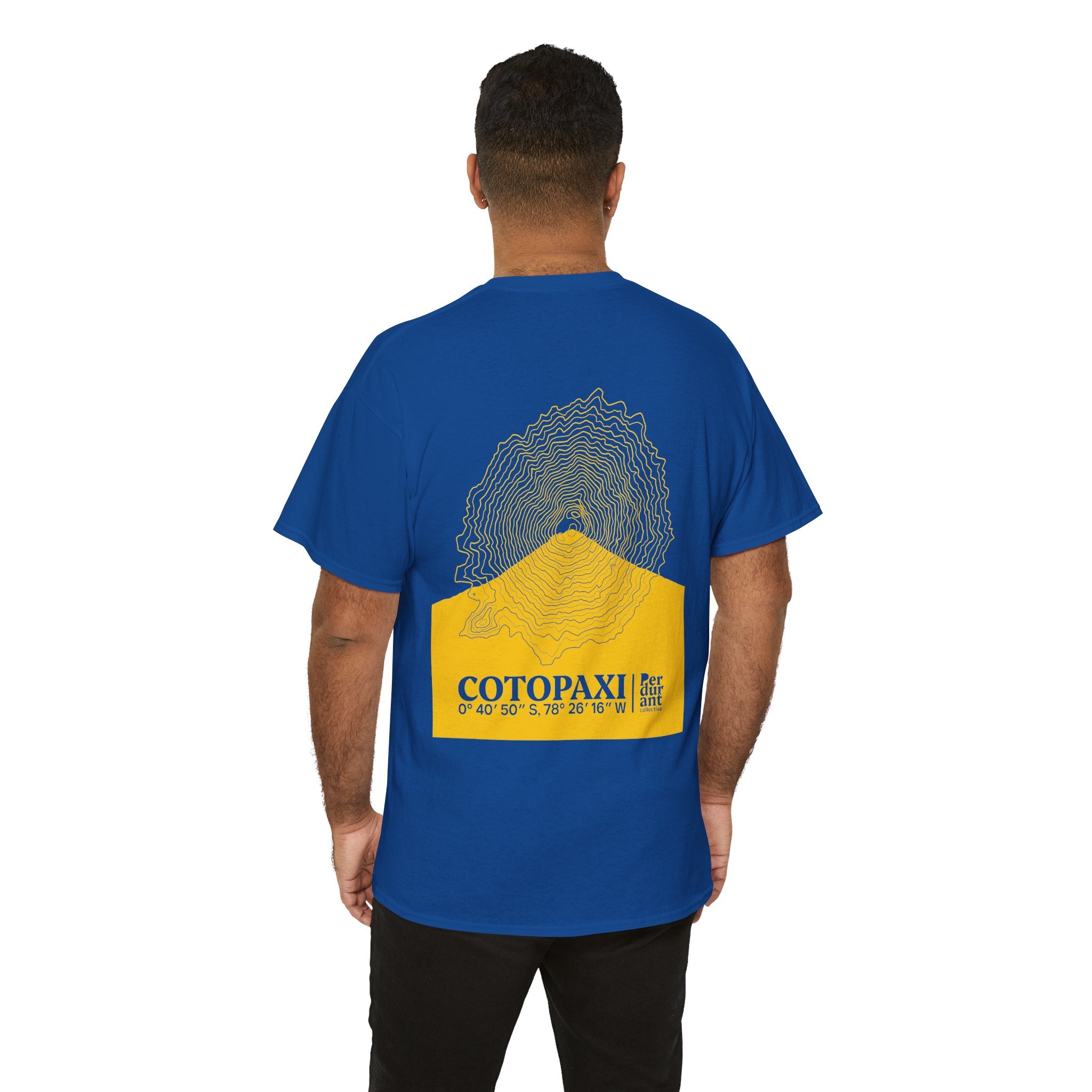 Cotopaxi Topographic T-Shirt - Yellow Unisex Mountain Relief Special Tee