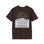 Mont Blanc Topographic T-Shirt - Dark Unisex Mountain Relief Tee