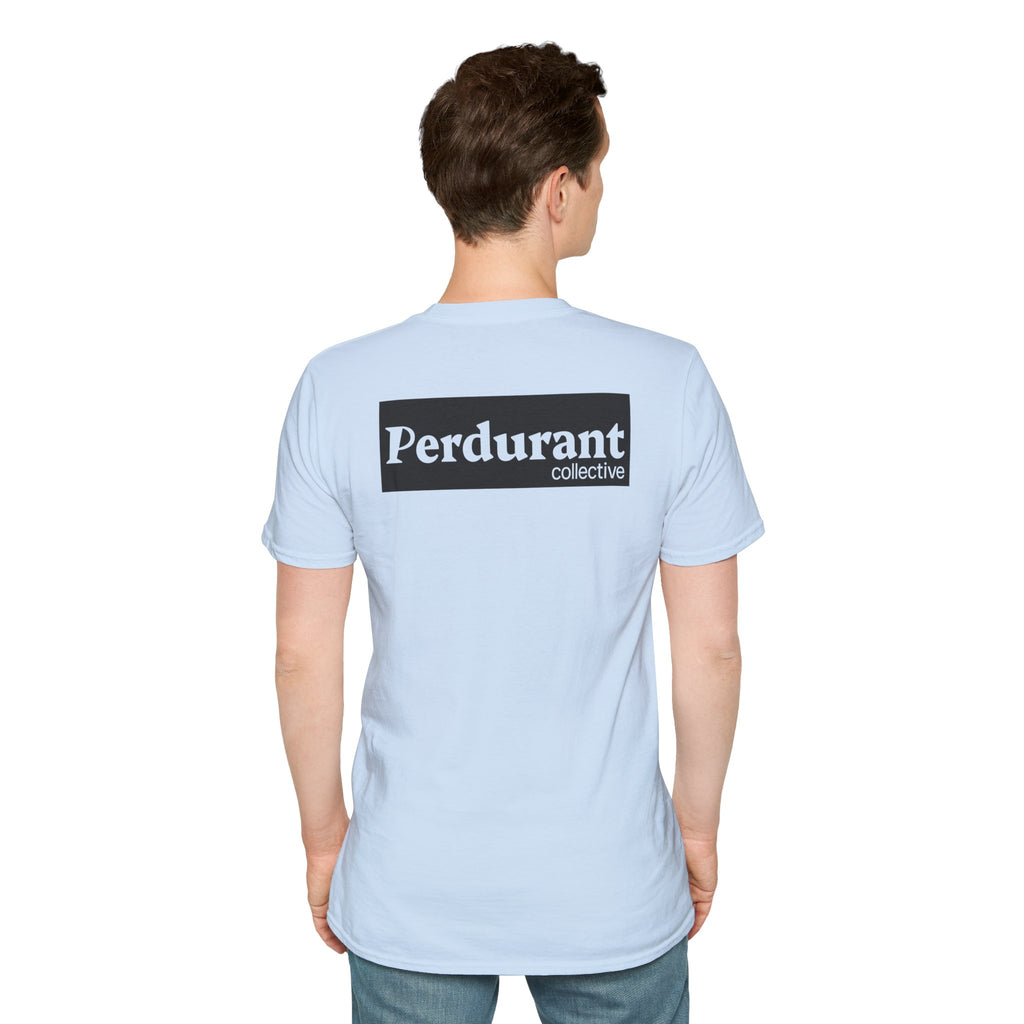 Perdurant Collective Logo T-Shirt - Light Minimal Unisex Graphic Tee