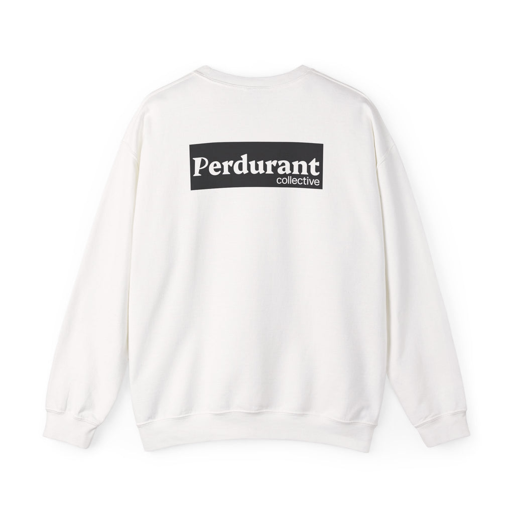 Perdurant Collective Logo Sweatshirt - Light Minimal Unisex Graphic Crewneck