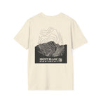 Mont Blanc Topographic T-Shirt - Light Unisex Mountain Relief Tee