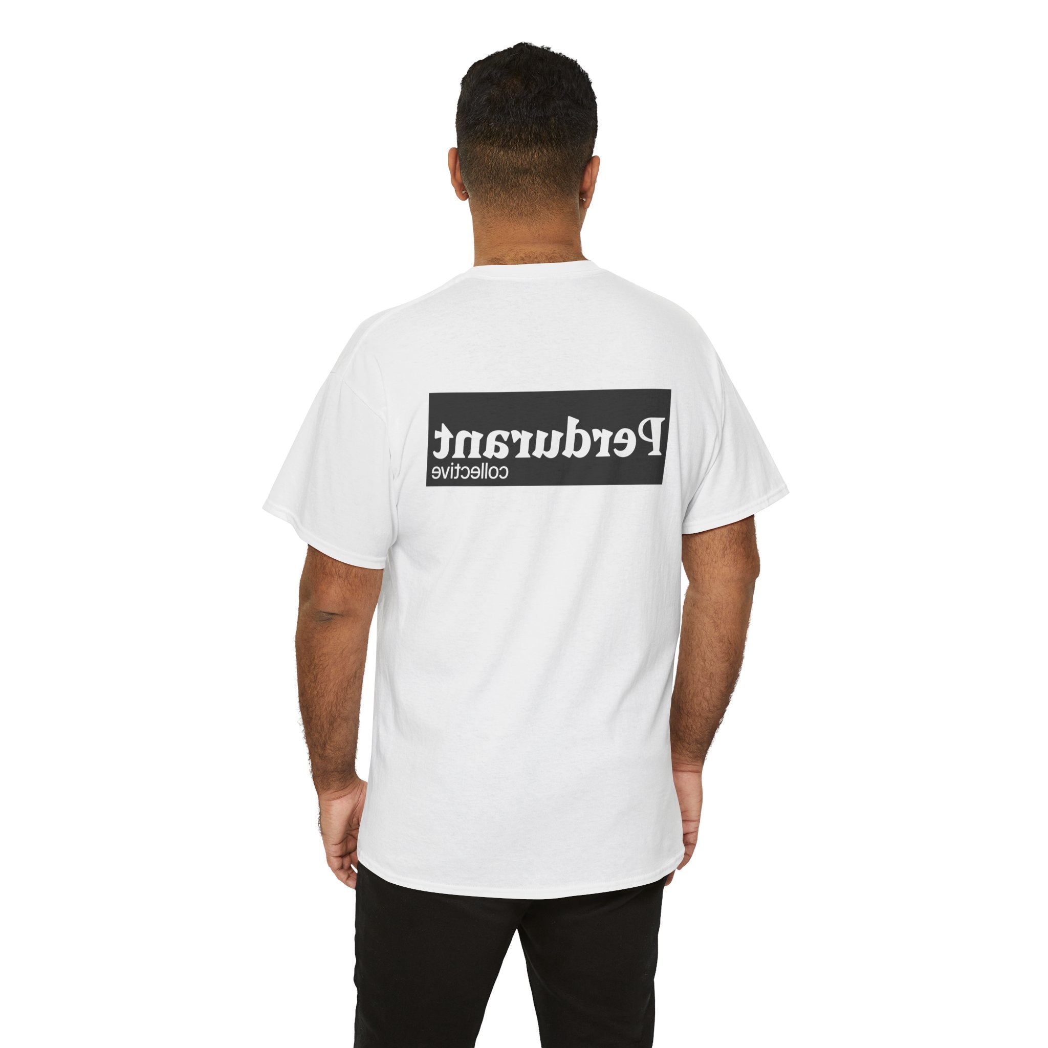 Perdurant Collective Outline Logo T-Shirt - Light Minimal Unisex Graphic Tee