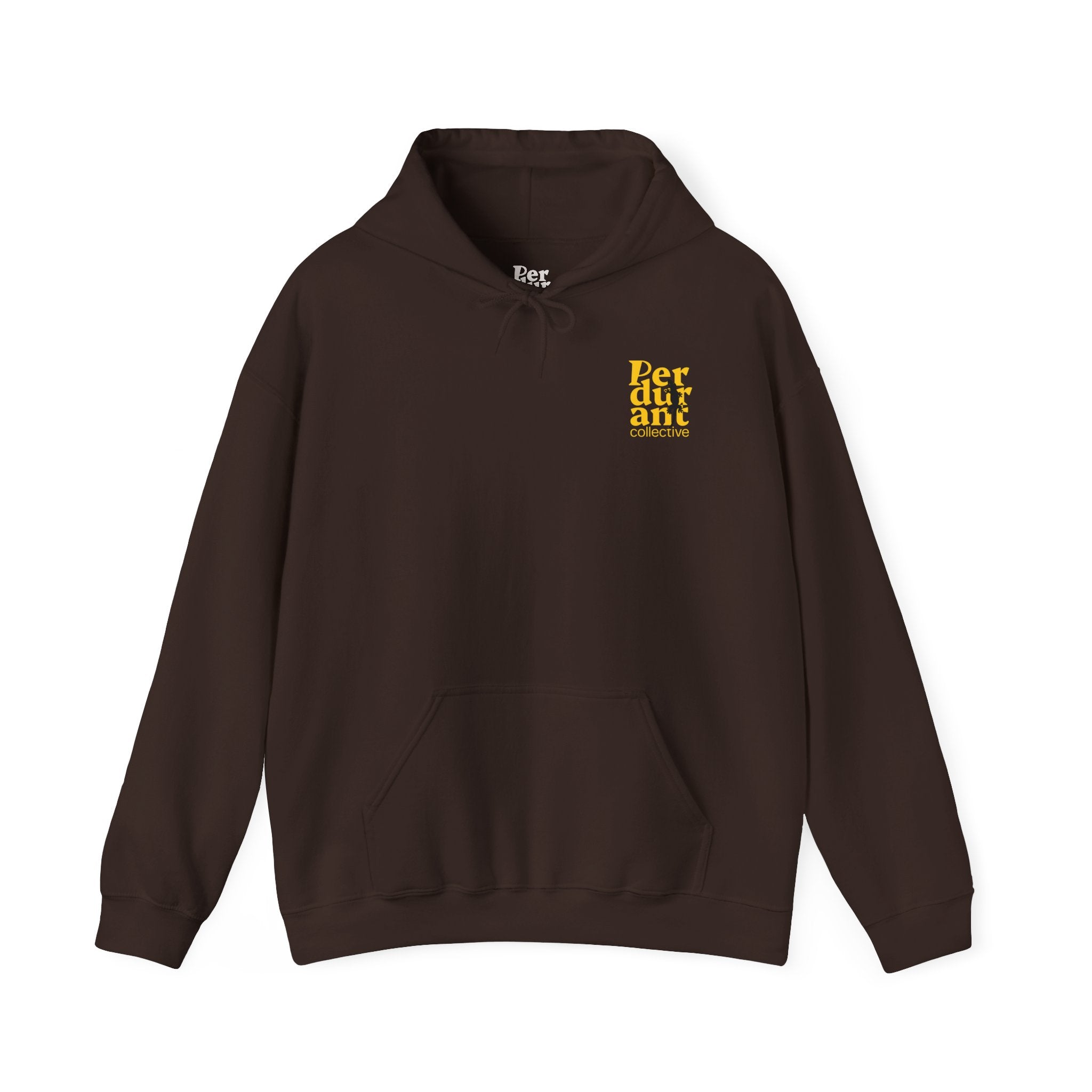Perdurant Collective Footprint Hoodie - Dark Minimal Unisex Graphic Hoodie