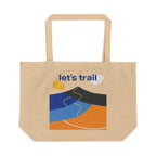 Perdurant Collective Let's Trail Eco Tote - Retro Beach Trail Tote Bag