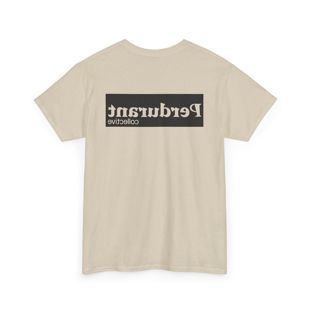 Perdurant Collective Outline Logo T-Shirt - Light Minimal Unisex Graphic Tee