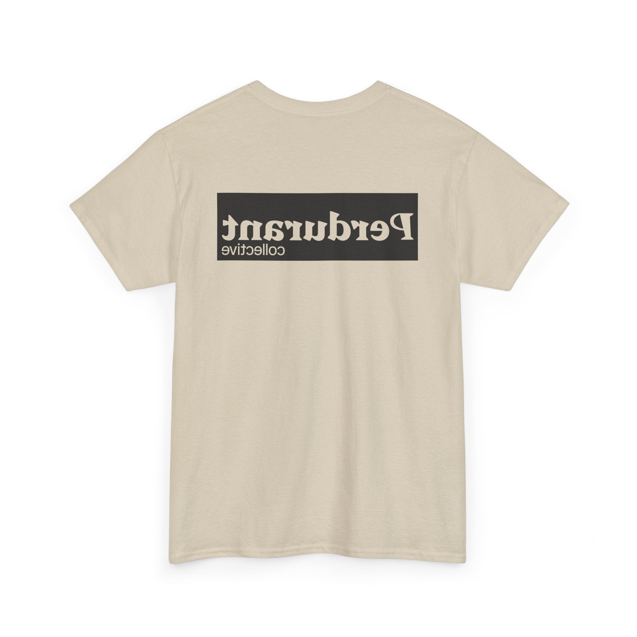 Perdurant Collective Outline Logo T-Shirt - Light Minimal Unisex Graphic Tee