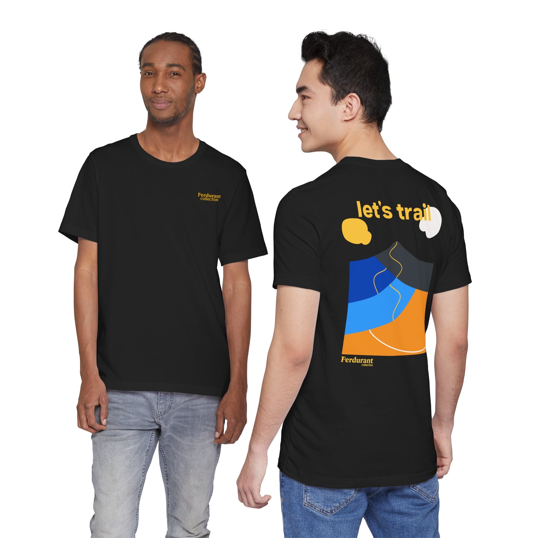 Perdurant Collective Let's Trail T-shirt - Dark Adventure Running & Hiking Tee