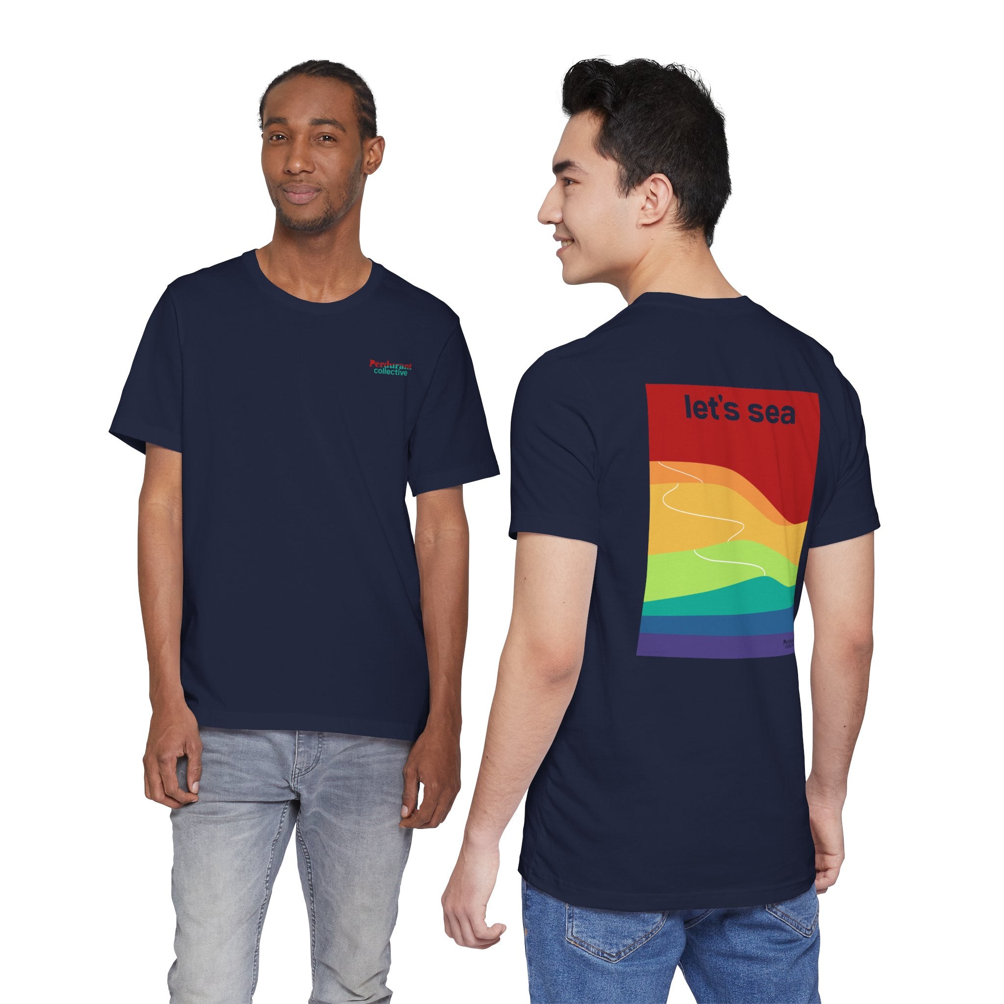Perdurant Collective Let's Sea Trail T-Shirt - Dark Graphic Summer Adventure Tee
