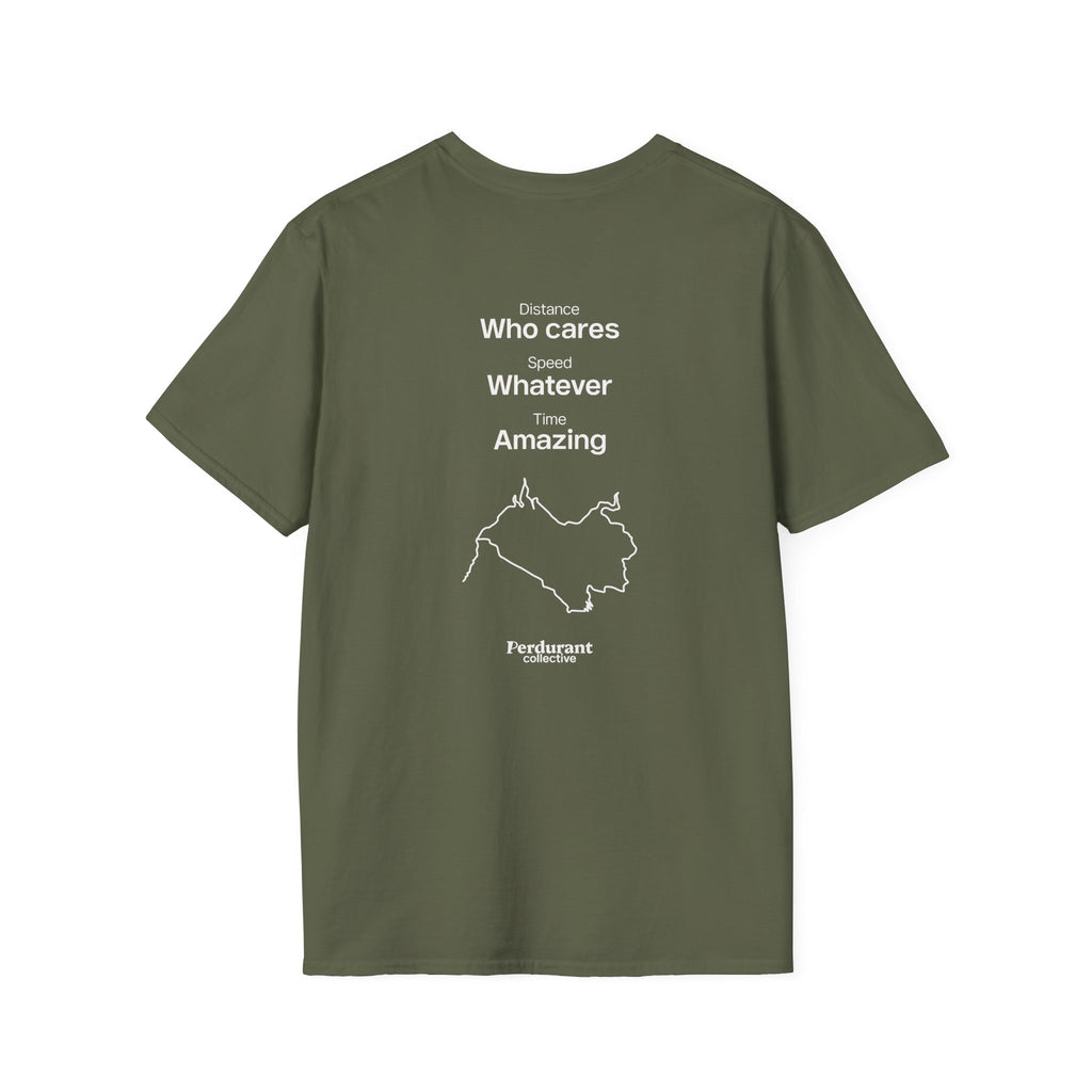 Perdurant Collective Running Statistics T-Shirt - Dark Unisex Graphic Marathon Tee