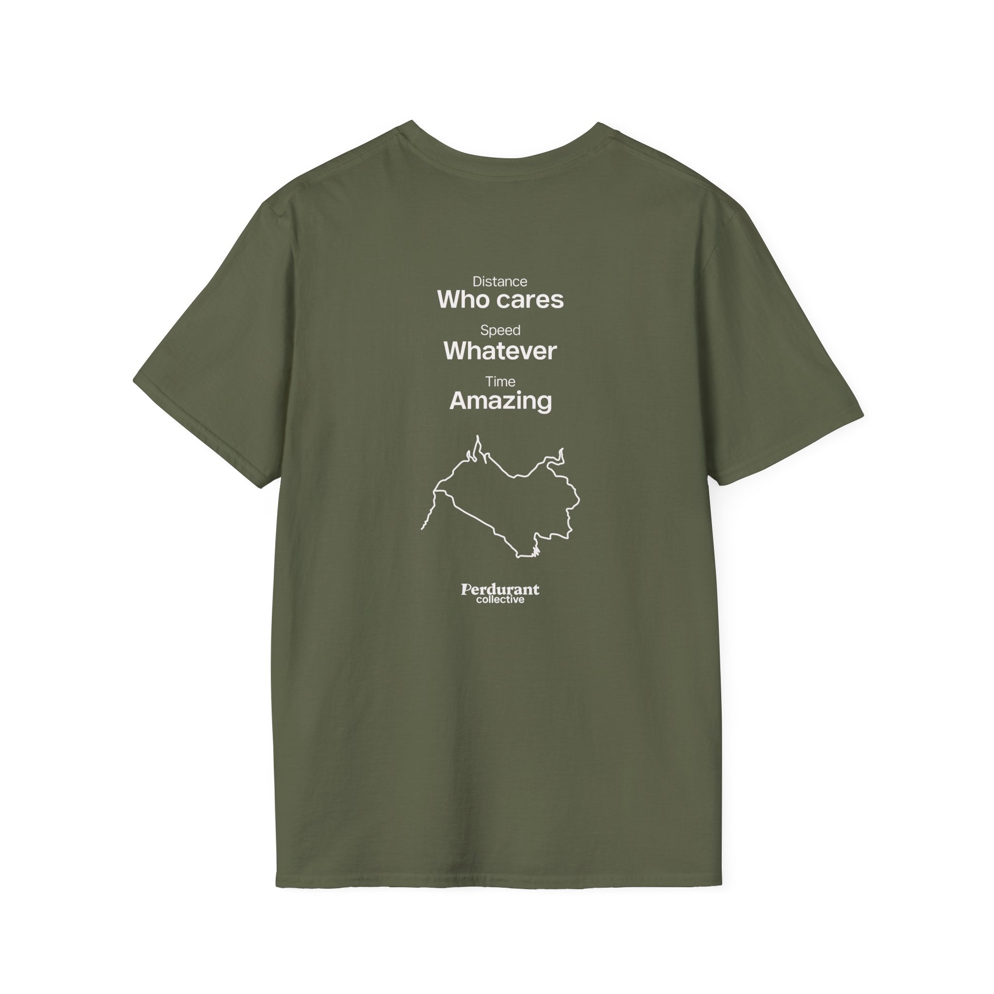 Perdurant Collective Running Statistics T-Shirt - Dark Unisex Graphic Marathon Tee