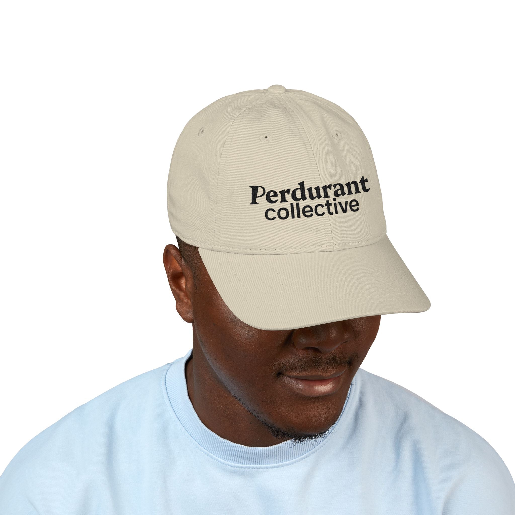 Perdurant Collective Logo Cap - Light Minimal Embroidered Hat