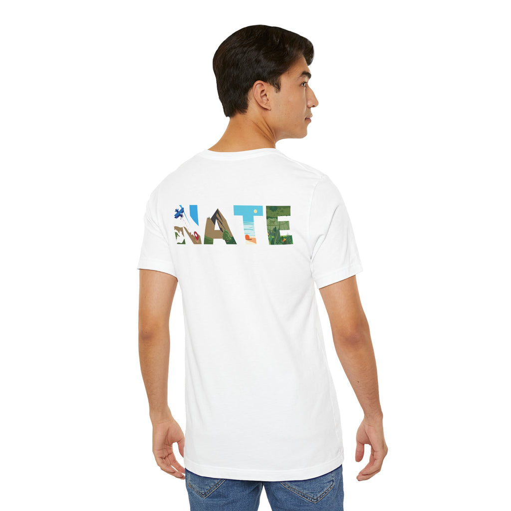 Nate Explores x Perdurant Collective Logo T-Shirt - Light Unisex Adventure & Outdoors Graphic Tee