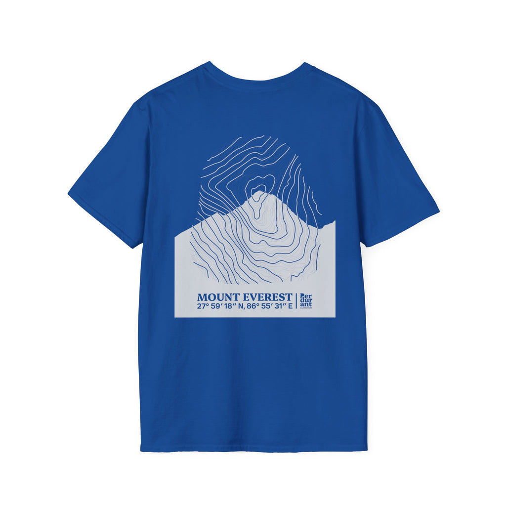 Mount Everest Topographic T-Shirt - Dark Unisex Mountain Relief Tee