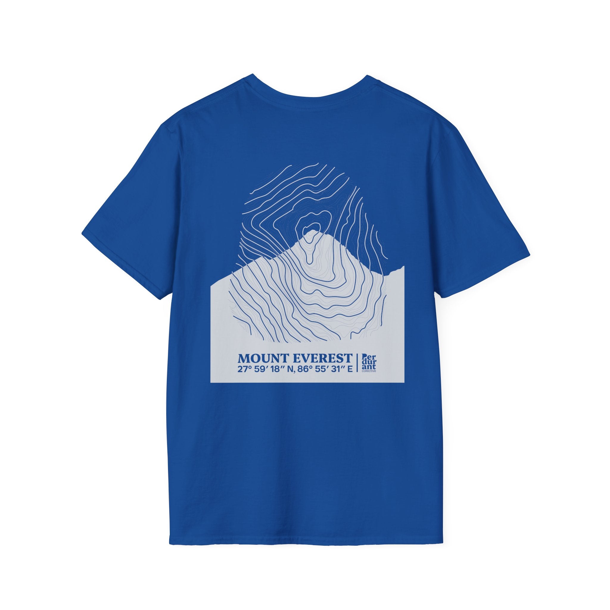 Mount Everest Topographic T-Shirt - Dark Unisex Mountain Relief Tee