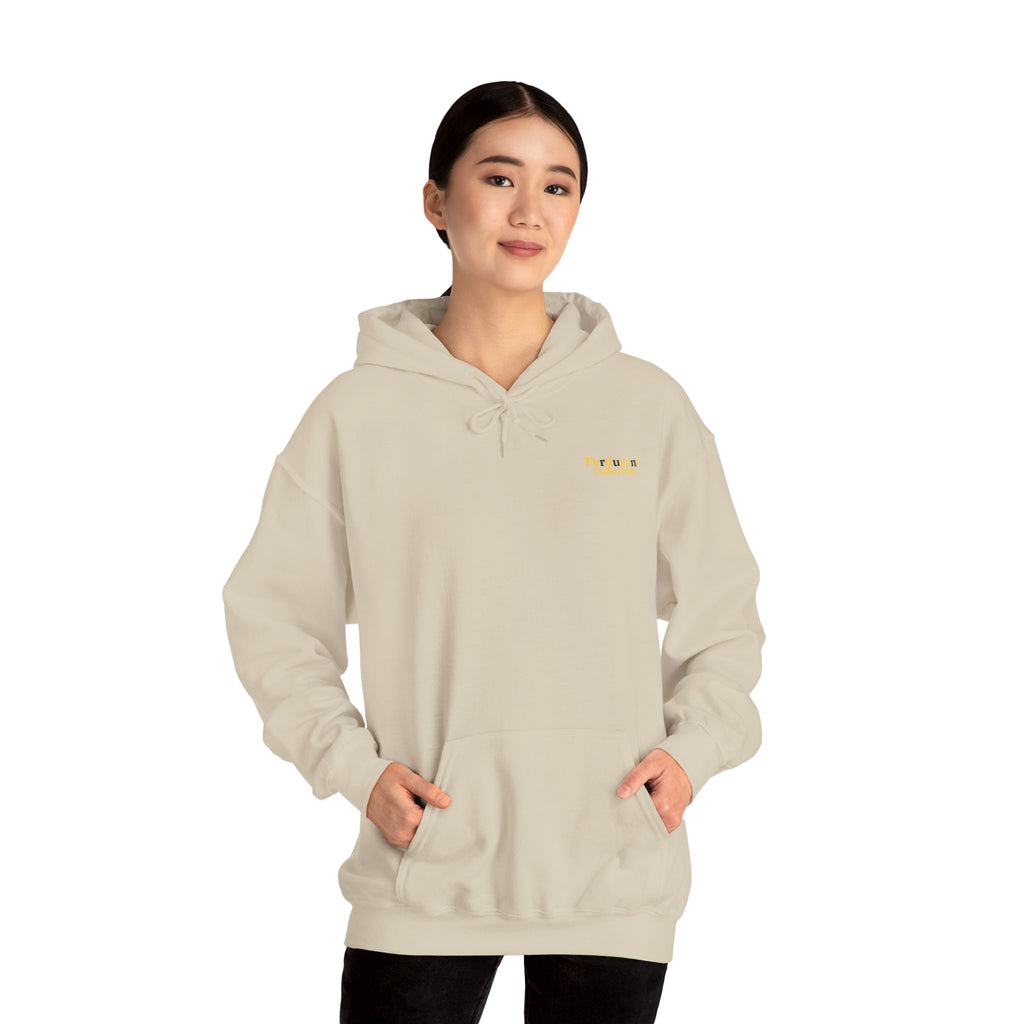 Perdurant Collective RUN RUN RUN Hoodie - Light Athletic Unisex Graphic Pullover for Runners