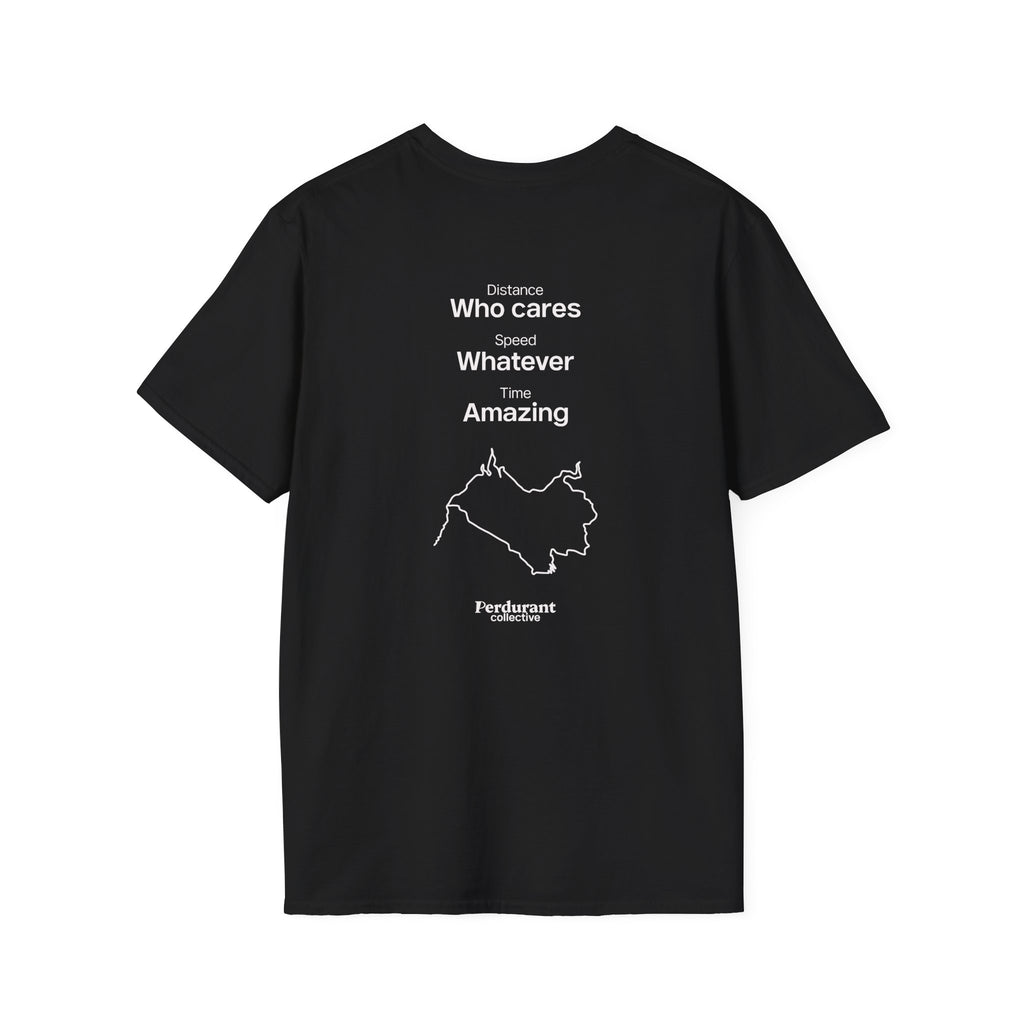 Perdurant Collective Running Statistics T-Shirt - Dark Unisex Graphic Marathon Tee
