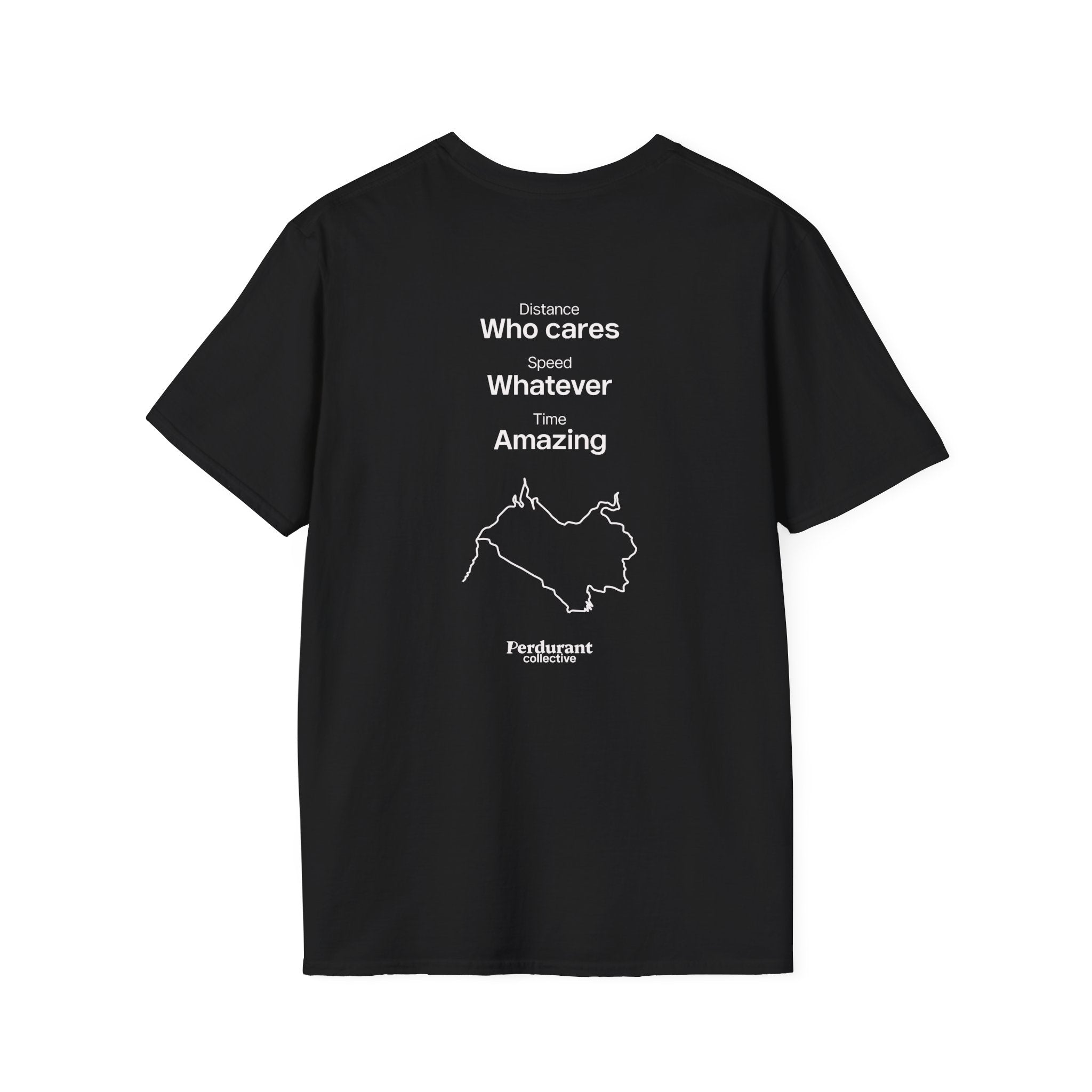 Perdurant Collective Running Statistics T-Shirt - Dark Unisex Graphic Marathon Tee