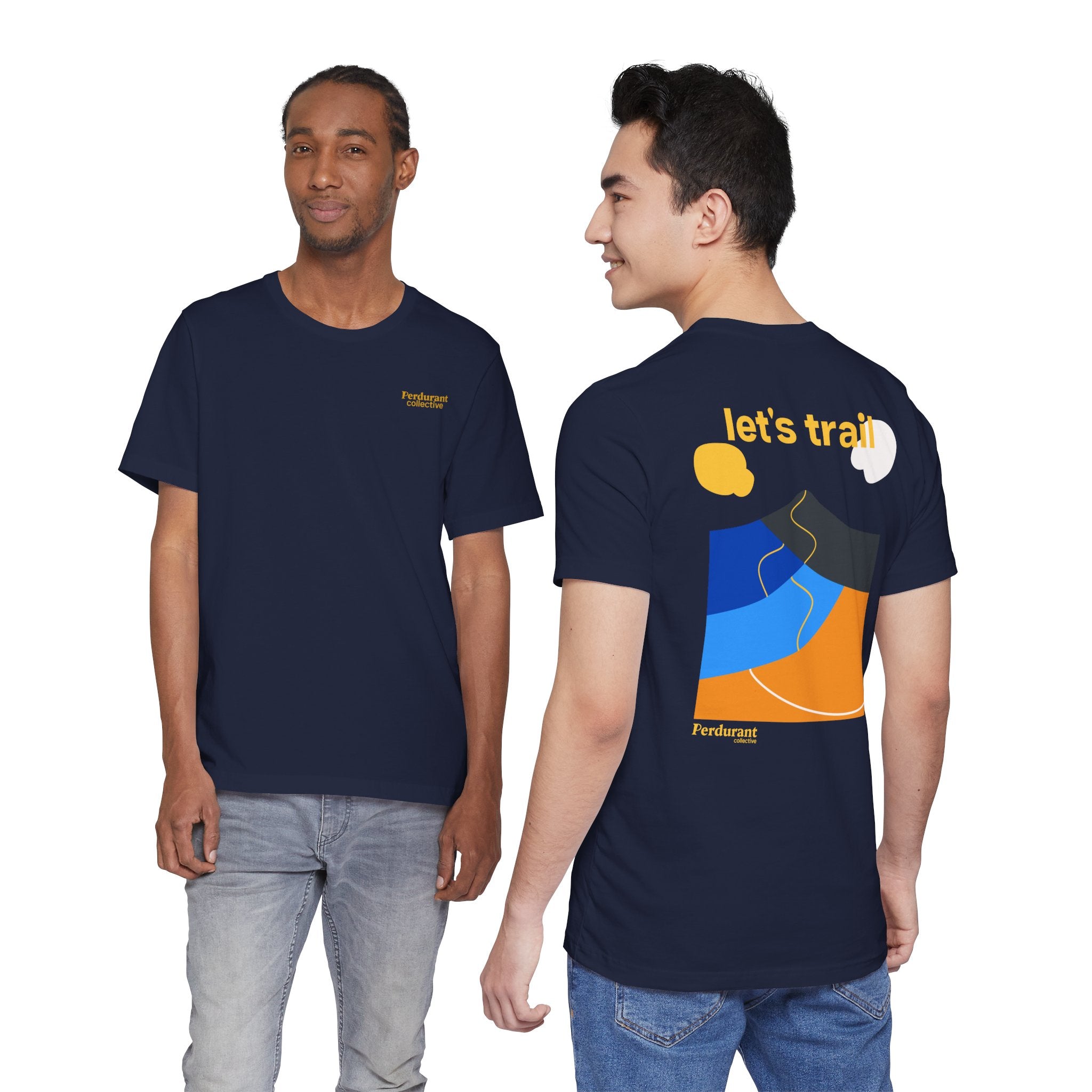 Perdurant Collective Let's Trail T-shirt - Dark Adventure Running & Hiking Tee