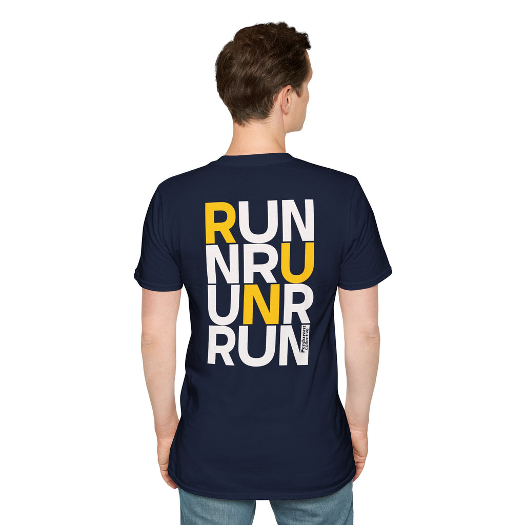 Perdurant Collective RUN RUN RUN T-Shirt - Dark Unisex Graphic Marathon Tee