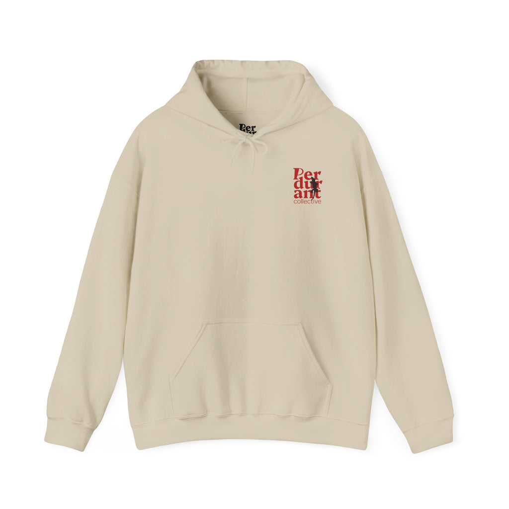 Perdurant Collective Footprint Hoodie - Light Minimal Unisex Graphic Hoodie