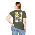 Perdurant Collective RUN RUN RUN T-Shirt - Dark Unisex Graphic Marathon Tee