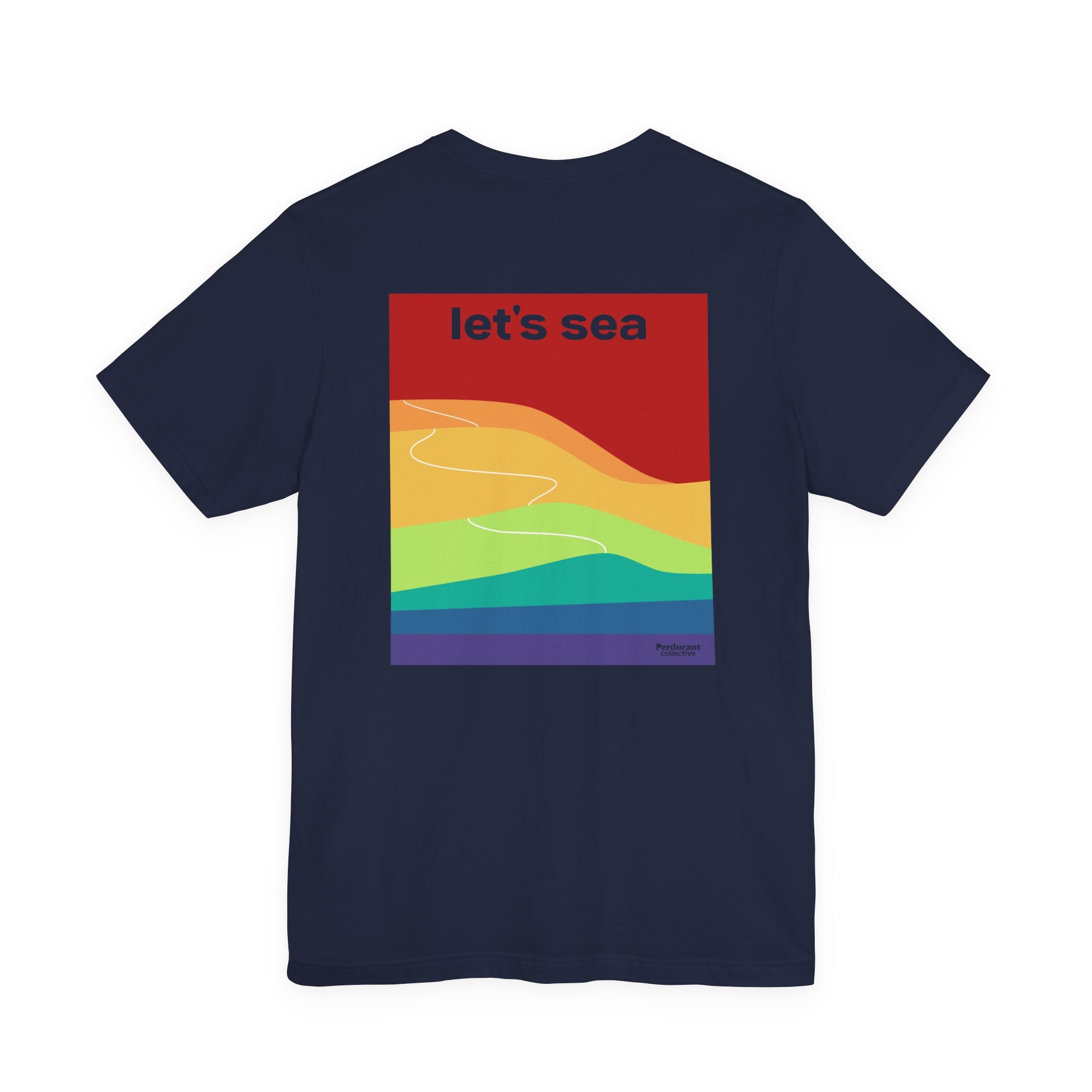 Perdurant Collective Let's Sea Trail T-Shirt - Dark Graphic Summer Adventure Tee