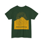 Mount Everest Topographic T-Shirt - Yellow Unisex Mountain Relief Special Tee