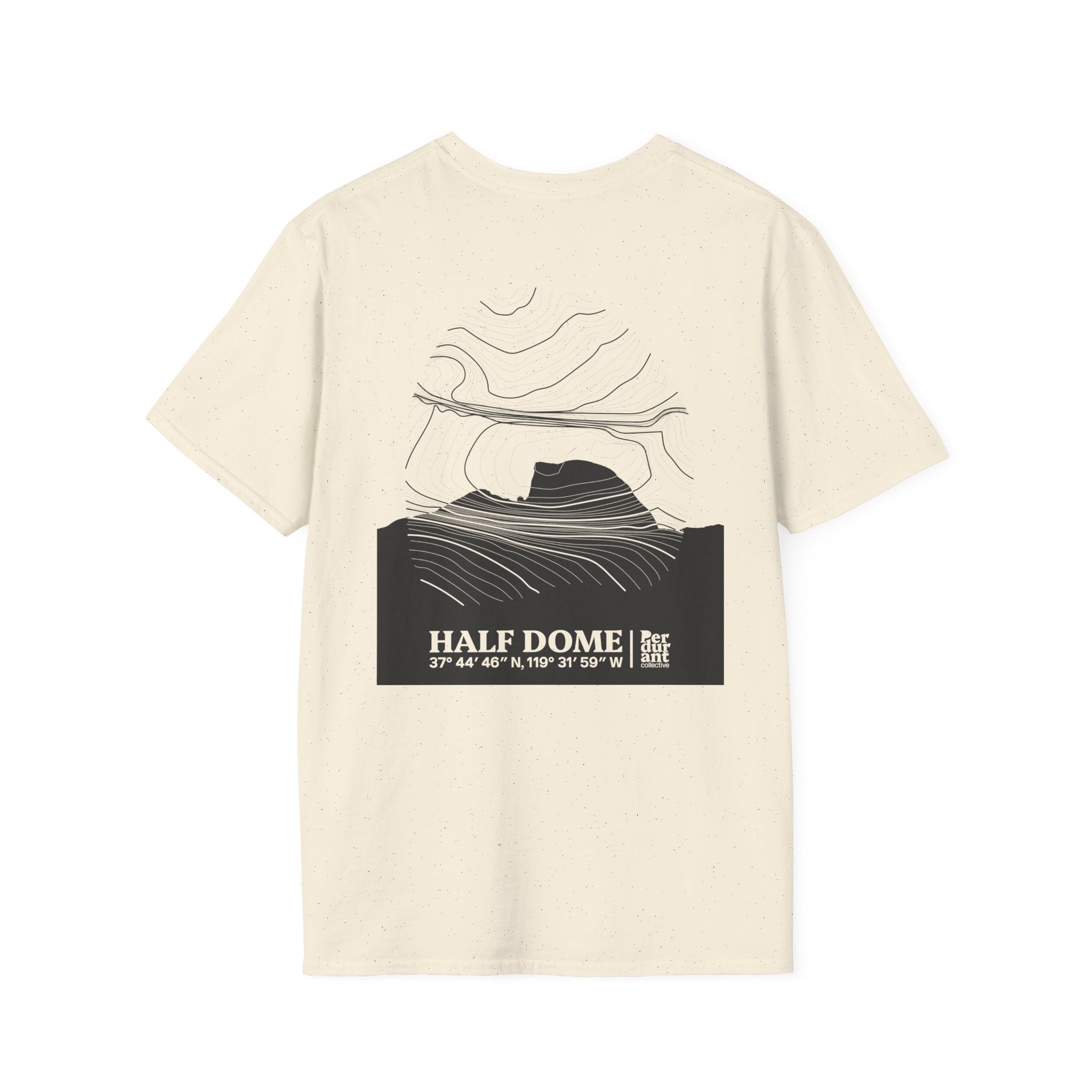 Half Dome Topographic T-Shirt - Light Unisex Mountain Relief Tee