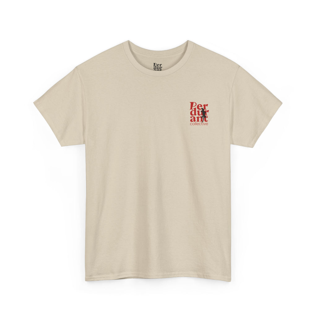 Perdurant Collective Footprint T-Shirt - Light Minimal Unisex Graphic Tee