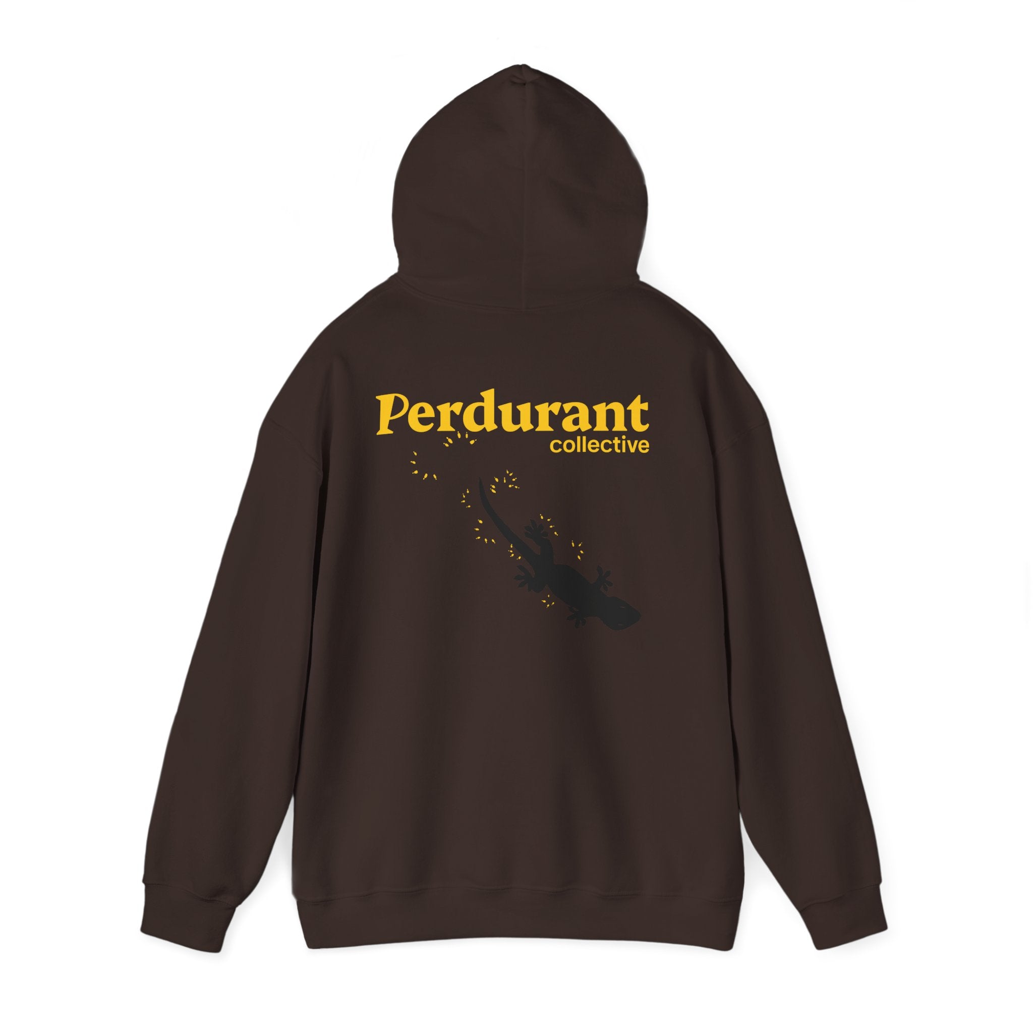 Perdurant Collective Footprint Hoodie - Dark Minimal Unisex Graphic Hoodie