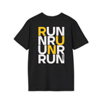 Perdurant Collective RUN RUN RUN T-Shirt - Dark Unisex Graphic Marathon Tee
