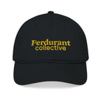 Perdurant Collective Logo Cap - Black Minimal Embroidered Hat