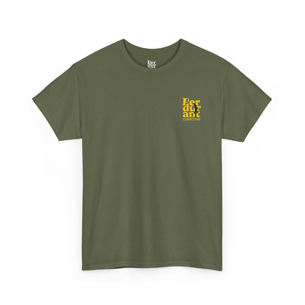 Perdurant Collective Footprint T-Shirt - Dark Minimal Unisex Graphic Tee