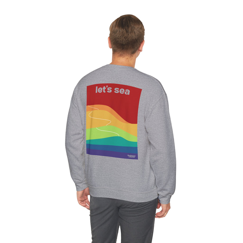 Perdurant Collective Let's Sea Trail Sweatshirt - Graphic Summer Adventure Crewneck