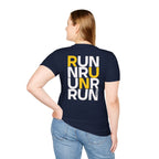 Perdurant Collective RUN RUN RUN T-Shirt - Dark Unisex Graphic Marathon Tee