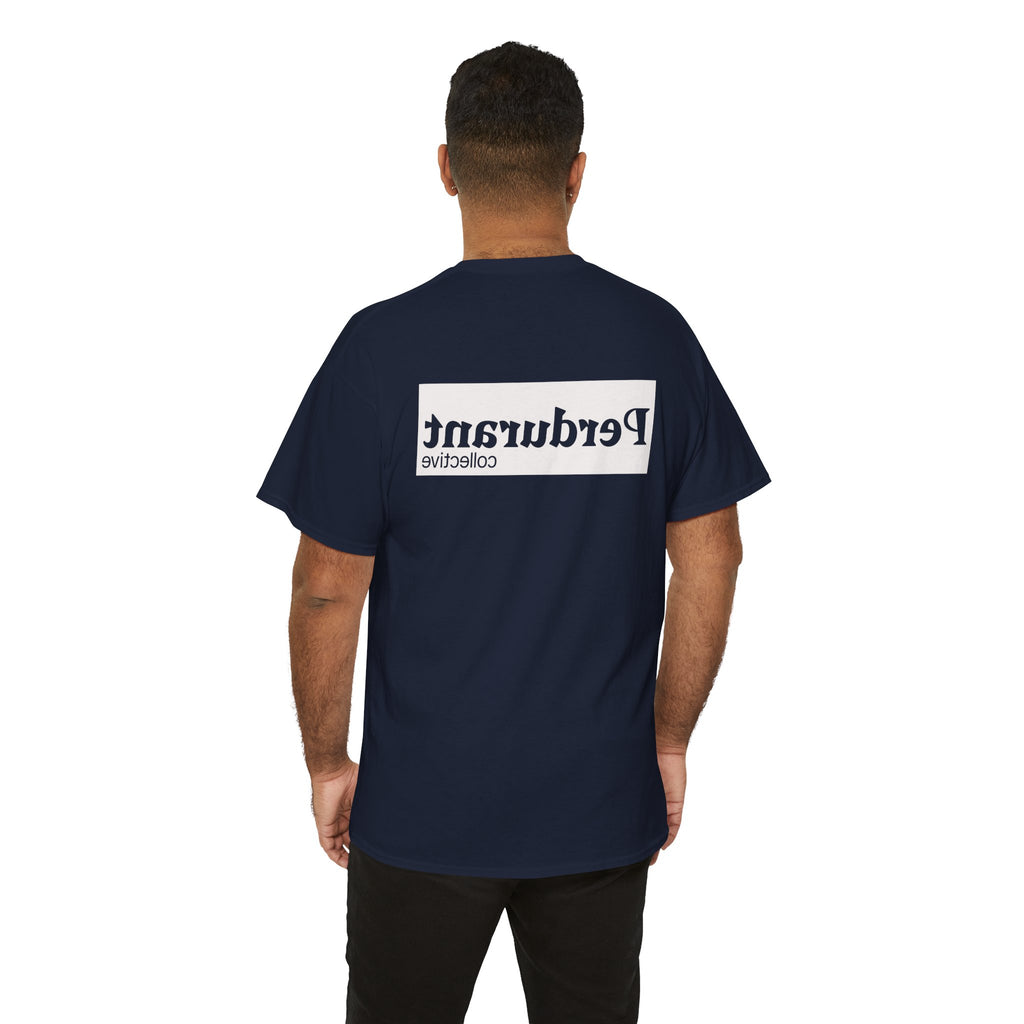 Perdurant Collective Outline Logo T-Shirt - Dark Minimal Unisex Graphic Tee