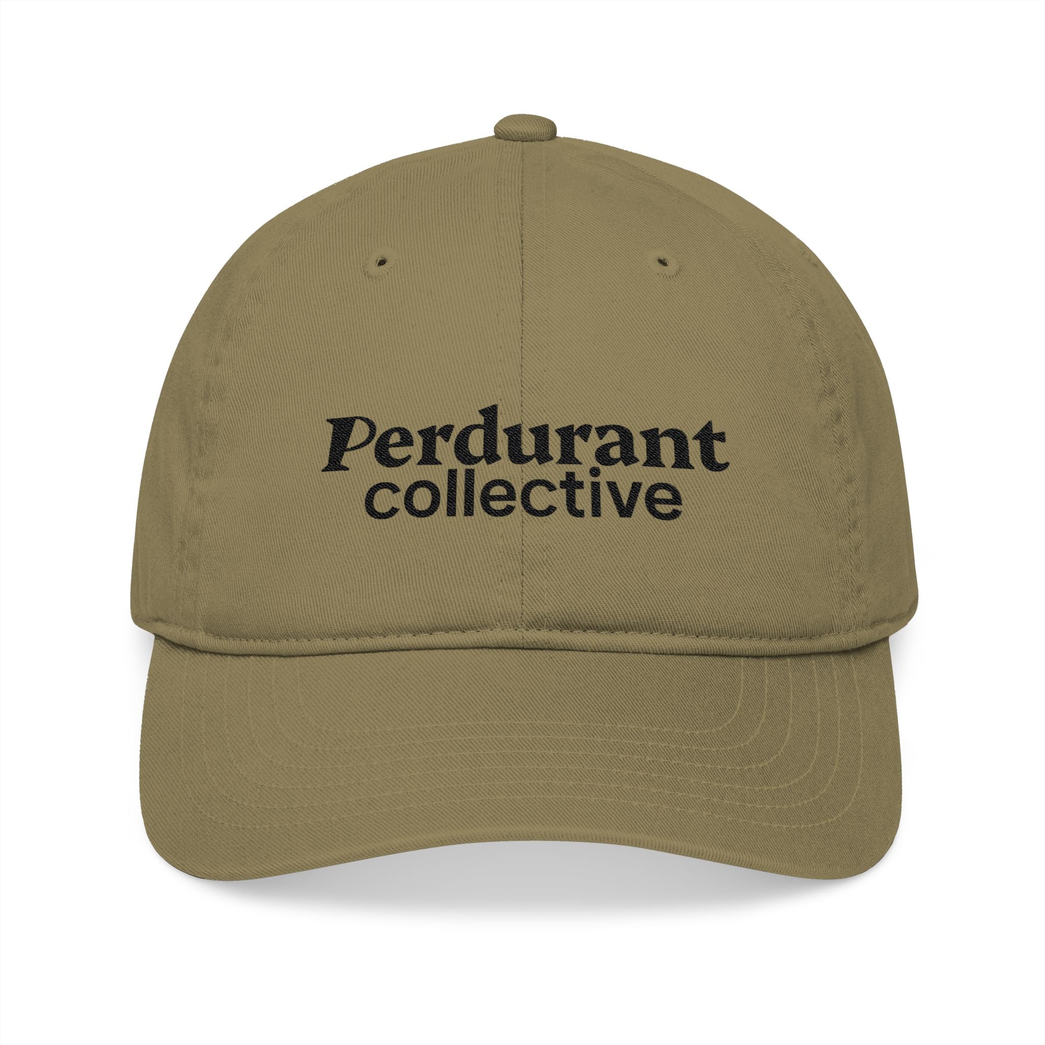 Perdurant Collective Logo Cap - Khaki Jungle Minimal Embroidered Hat