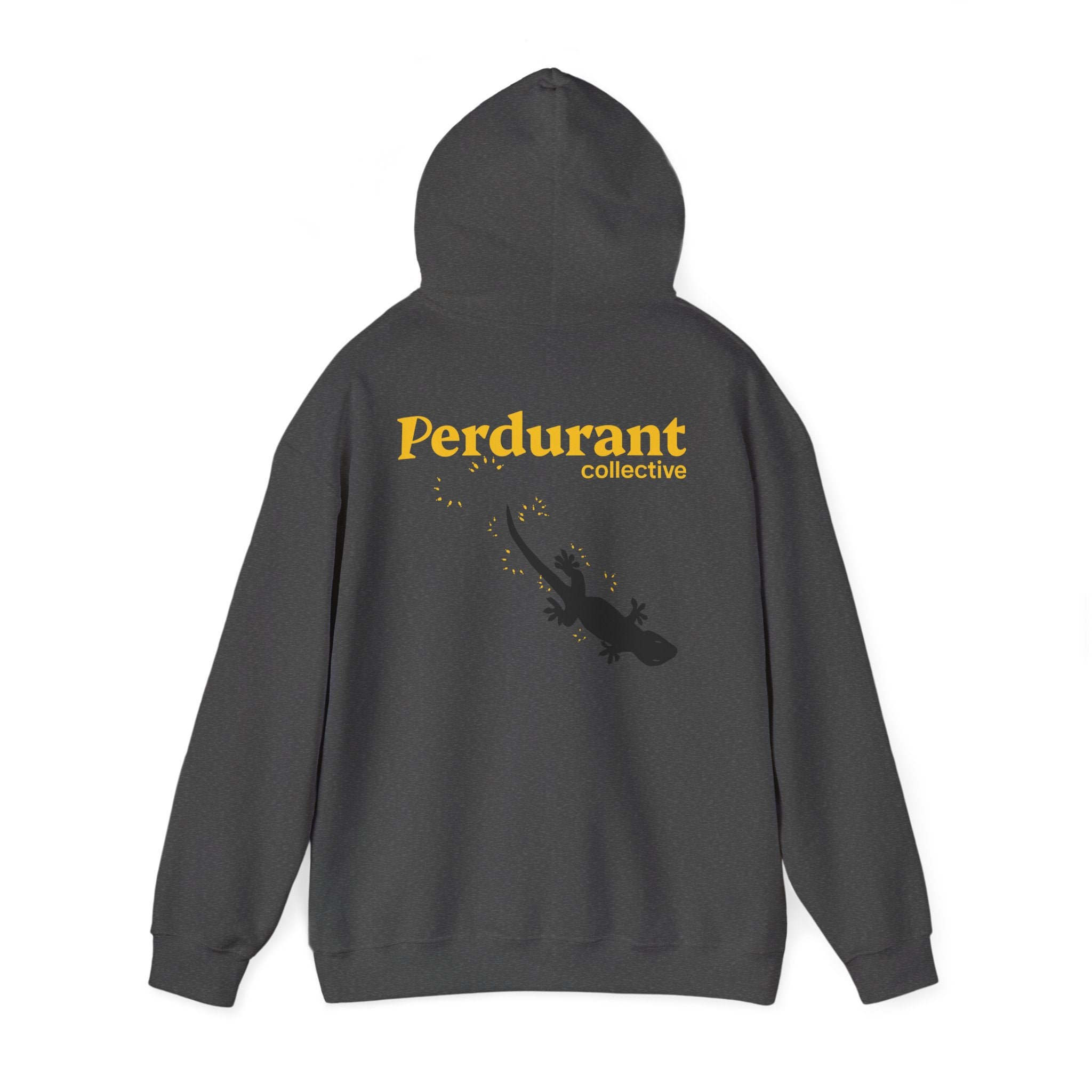 Perdurant Collective Footprint Hoodie - Dark Minimal Unisex Graphic Hoodie