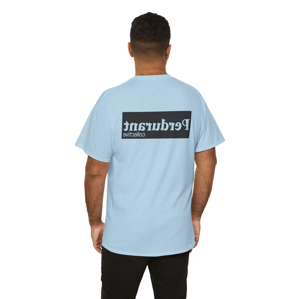 Perdurant Collective Outline Logo T-Shirt - Light Minimal Unisex Graphic Tee