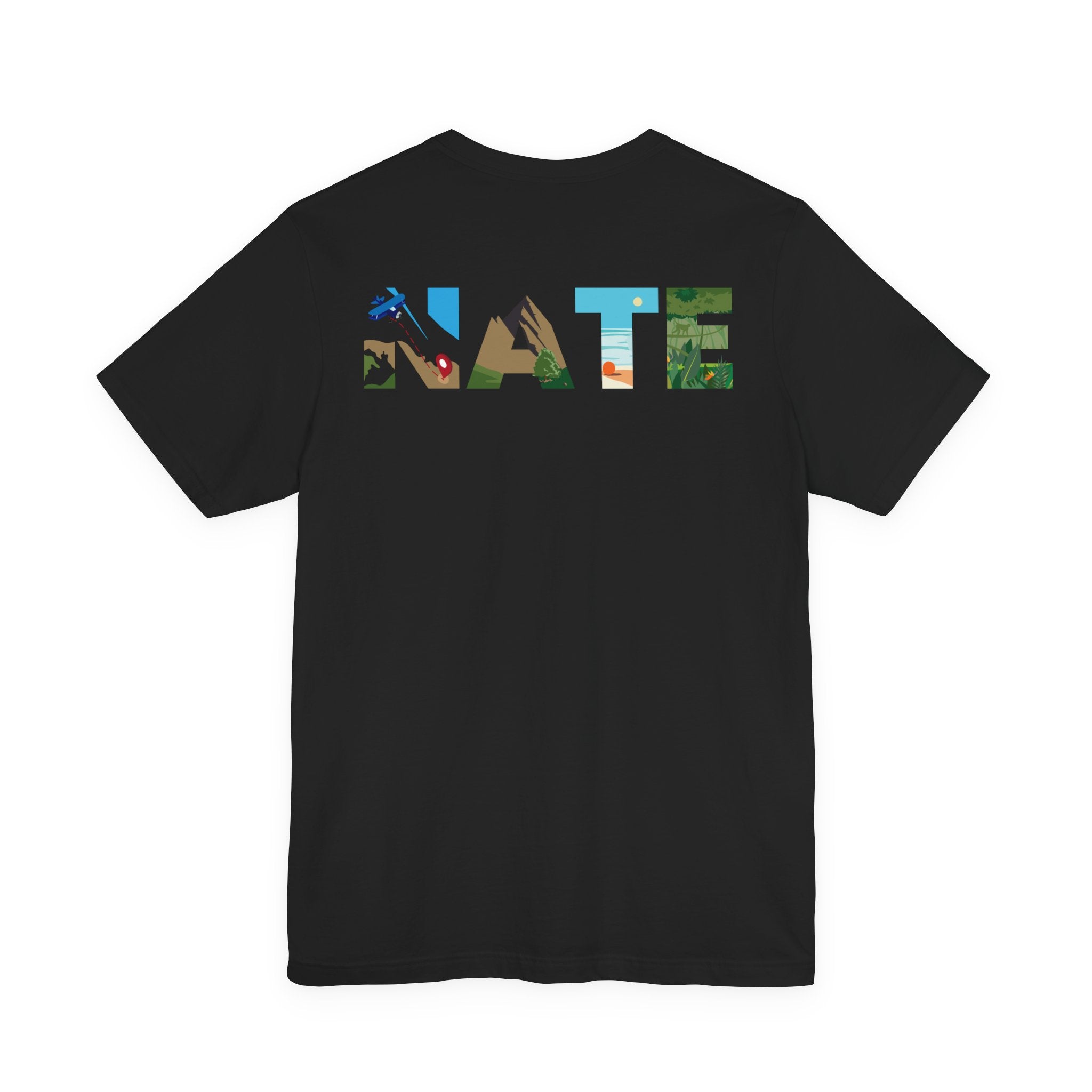 Nate Explores x Perdurant Collective Logo T-Shirt - Dark Unisex Adventure & Outdoors Graphic Tee