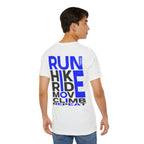 Perdurant Collective RUN HIKE RIDE MOVE CLIMB REPEAT T-Shirt - Light Unisex Sports Graphic Tee