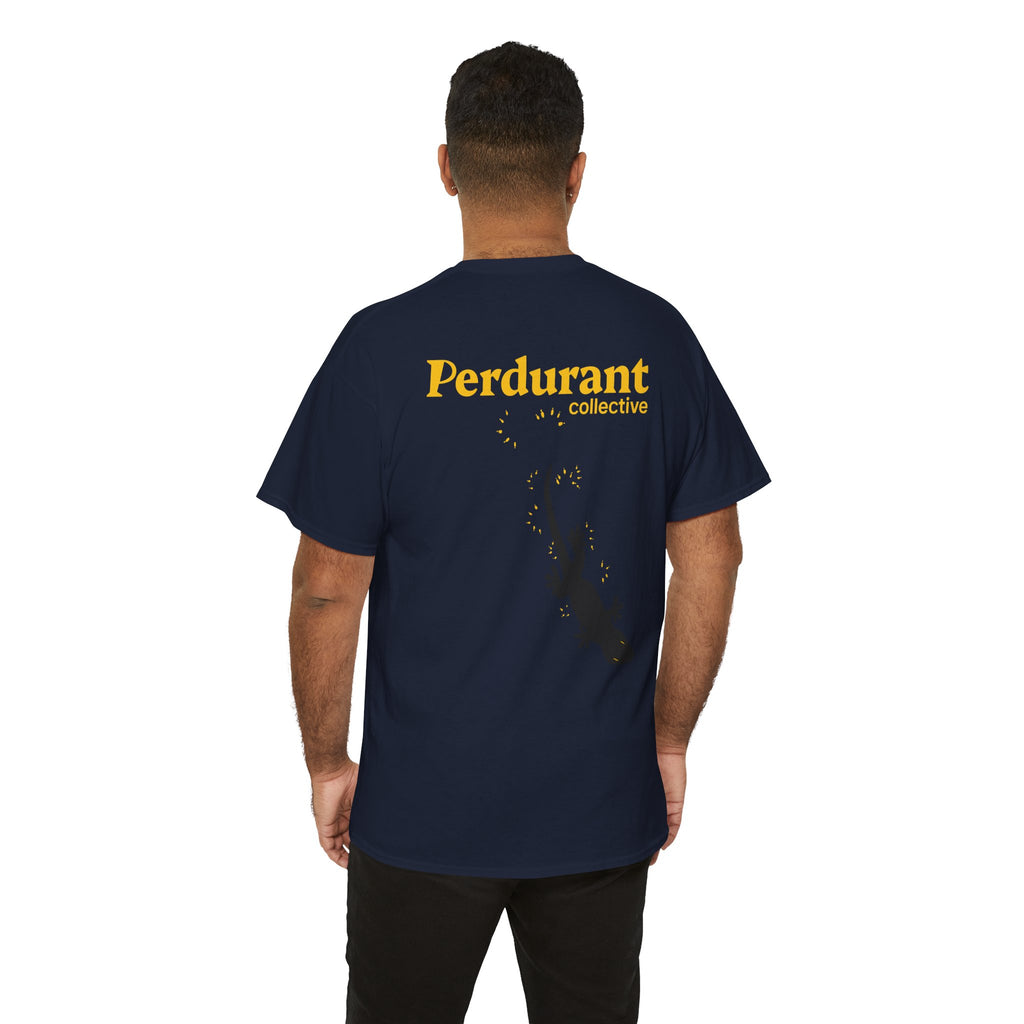 Perdurant Collective Footprint T-Shirt - Dark Minimal Unisex Graphic Tee