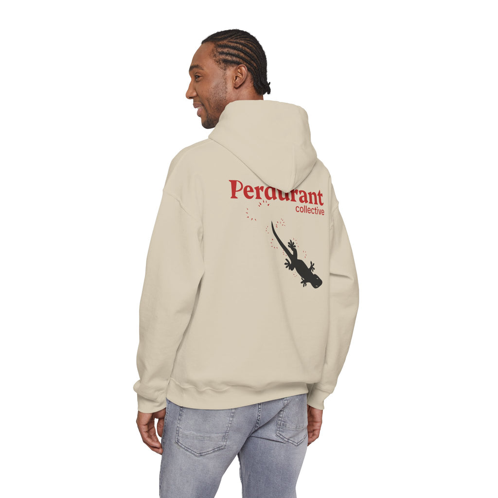 Perdurant Collective Footprint Hoodie - Light Minimal Unisex Graphic Hoodie